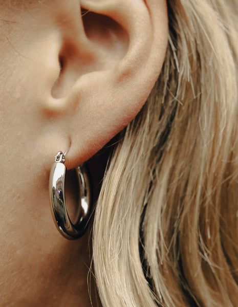 Classic Hoop Earrings - Silver