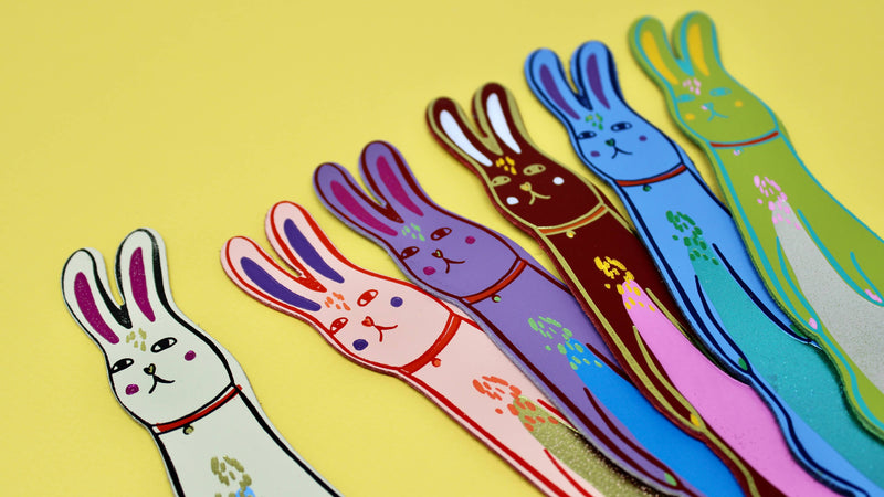 Cute Bunny Bookmark - Cornflower