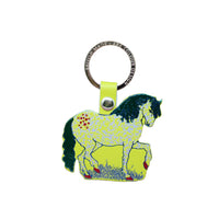 Horse Key Fob - Acid Green