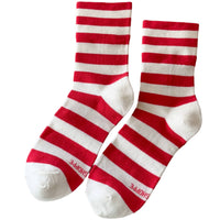 Wally Socks - Wide / Red Stripe