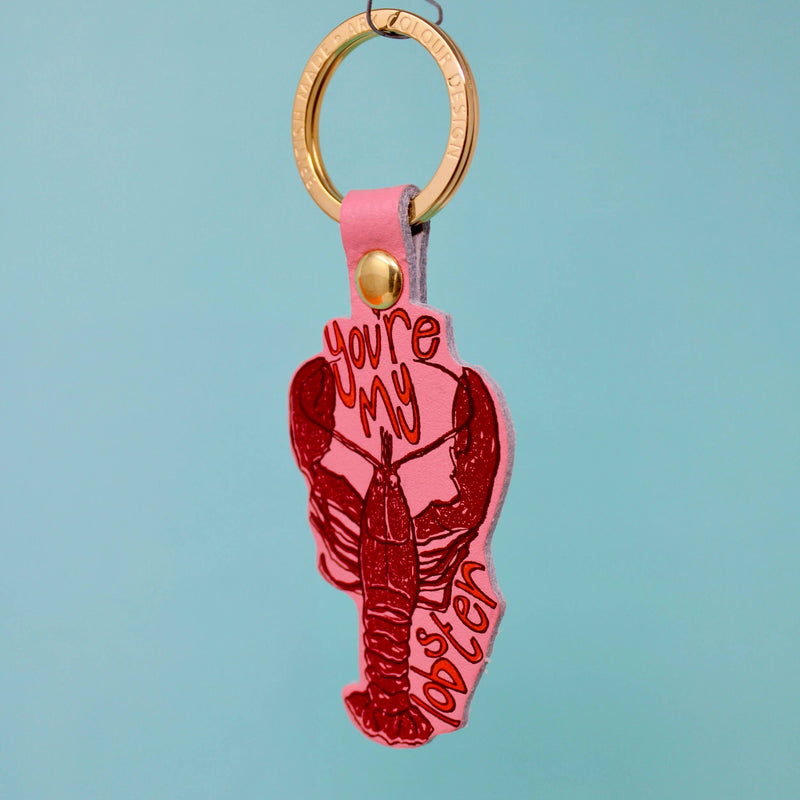 You're My Lobster Key Fob - Coral