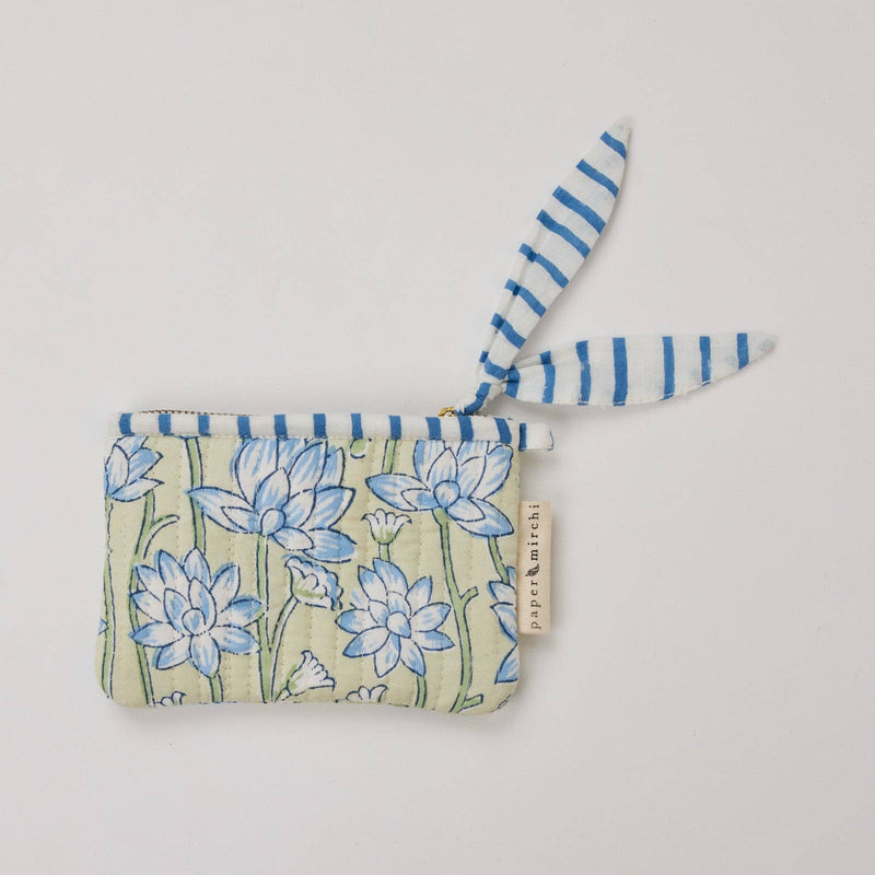 Zipped Pouch - Set of 2 - Floral Indigo