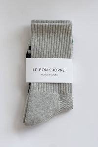 Hugger Socks - Heather Grey/Black