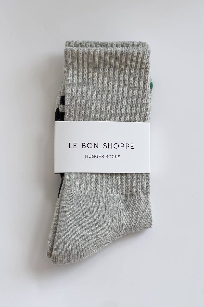 Hugger Socks - Heather Grey/Black