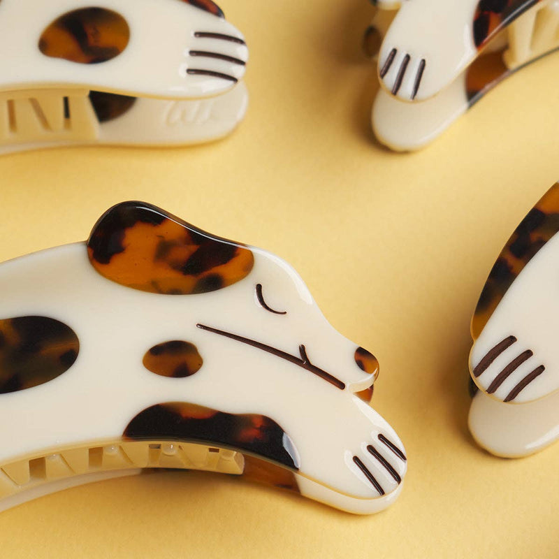 Tortie Puppy Claw Clip