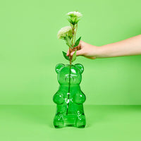 Balvi Yummy Bear Glass Vase Green Vase