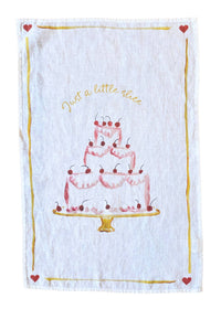Just A Little Slice - Linen Teatowel