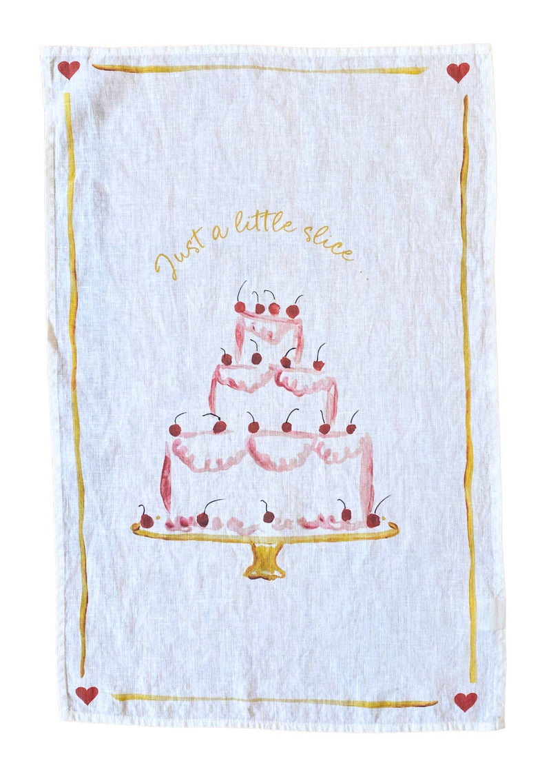 Just A Little Slice - Linen Teatowel