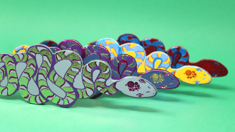 Snake Bookmark - Dark Red