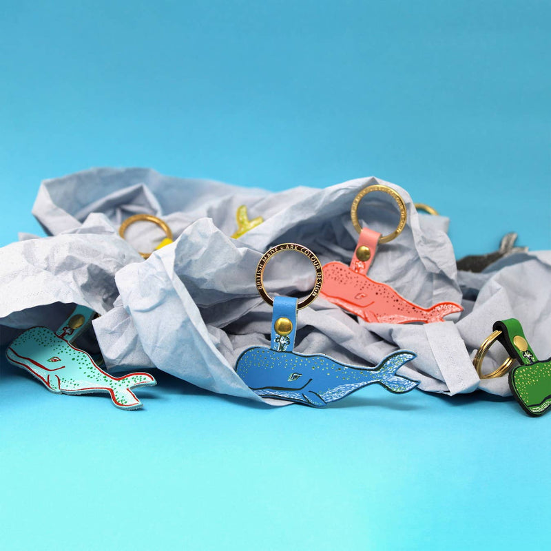 Humpback Whale Key Fob - Turquoise