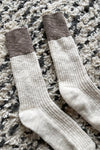 Le Bon Shoppe - Color Block Cottage Socks - Oatmeal/Flax