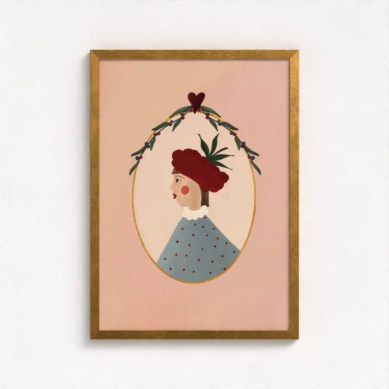 Queen of the Rodeo - Giclee Art Print - Raspberry: A3