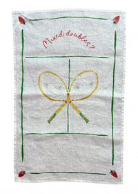 Mixed Doubles? - Tennis Set Linen Teatowel