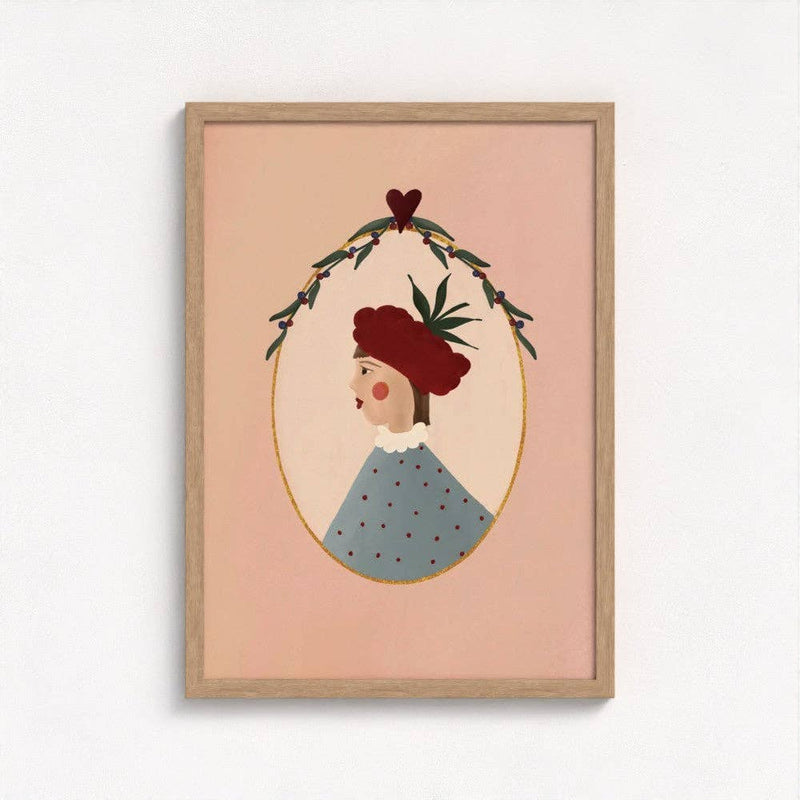 Queen of the Rodeo - Giclee Art Print - Raspberry: A3