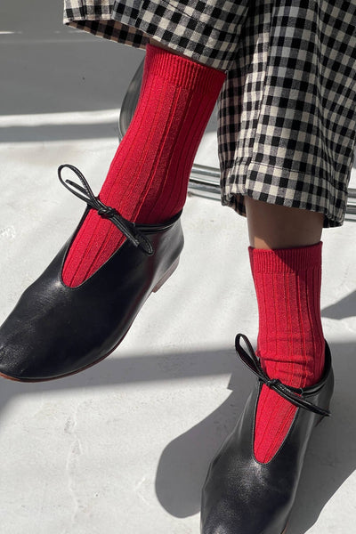 Her Socks - Ruby Glitter