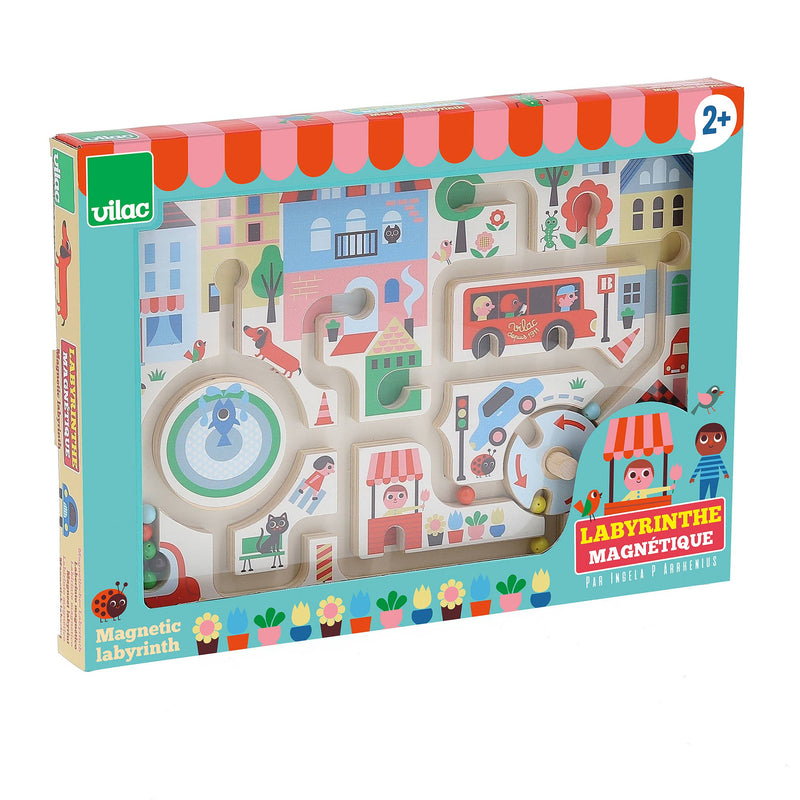 Vilac Town Magnetic Maze – Wooden Fine Motor Skills Toy