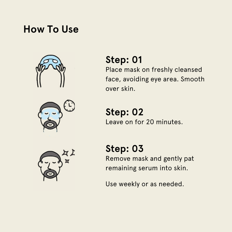 Bro Mask Half Mask Beard Friendly Sheet Mask (Single)