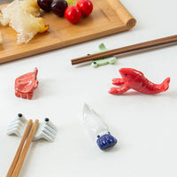 Gohobi Ocean Characters Chopstick Rest: White Crab