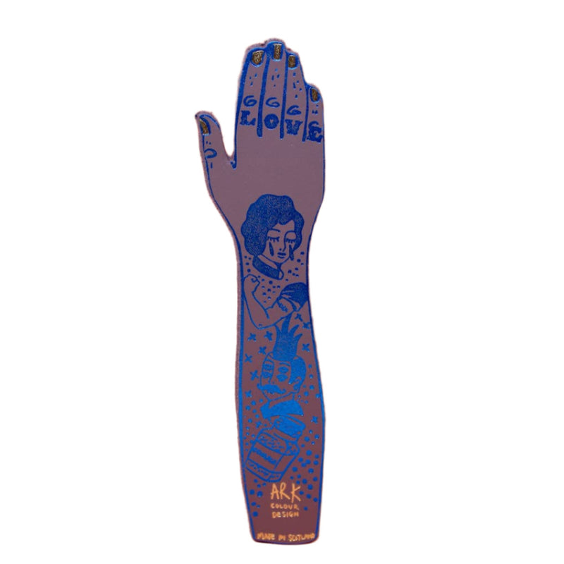 Tattooed Arm Bookmark - Dusty Pink