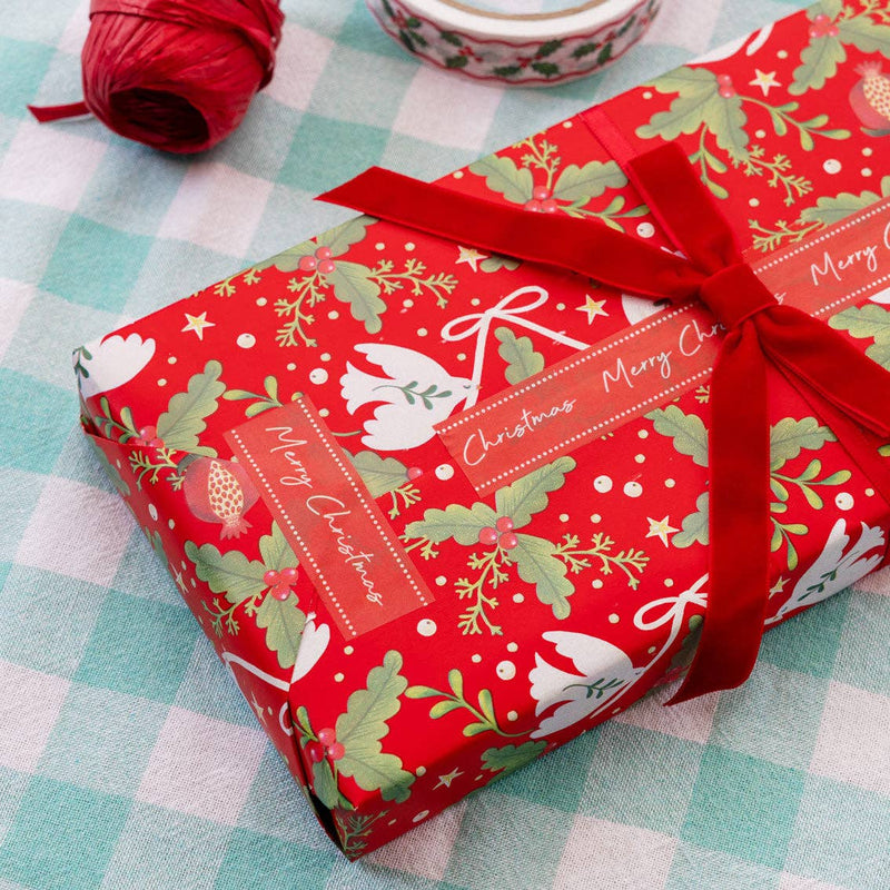 Christmas Red Velvet Bows - 8 Pack