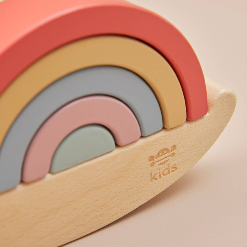 Wooden Snail Stacker Toy
