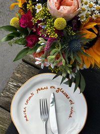 Statement Plate - 'never count years or glasses of wine'