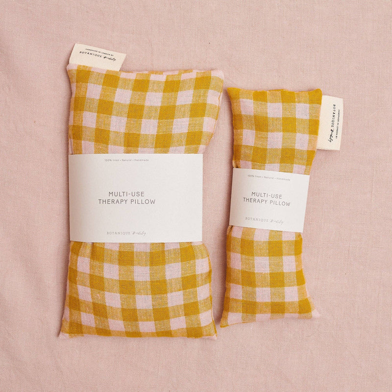 Botanique Workshop - Multi-Use Lavender Therapy Pillow: Linen Wes Gingham: Large
