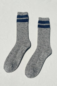 Snow Varsity Socks - Grey / Blue