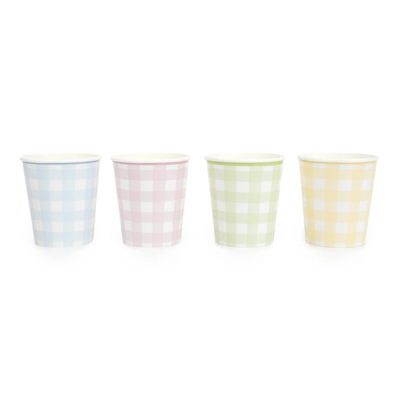 Pastel Assorted Colours Cups - Set of 8