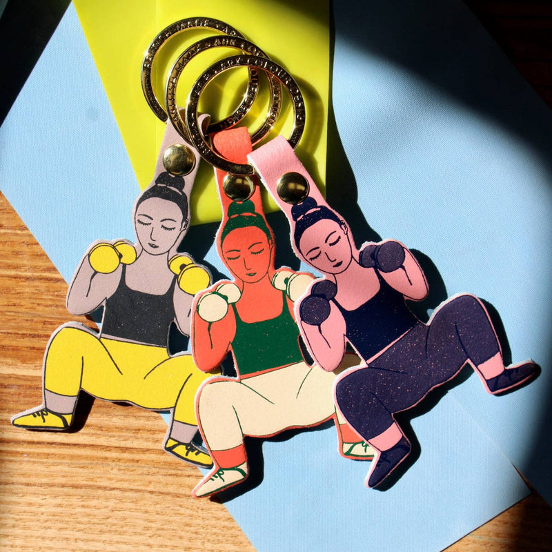 Feeling Strong Key Fob - Pink