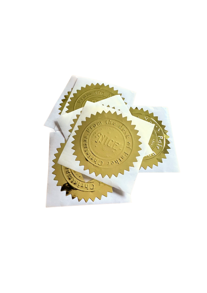 Nice List Christmas Sticker Seals - Pack of 5