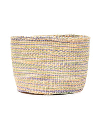 The Basket Room - ZAIDI: Lavender, Green & Yellow Tie-Dye Woven Storage Basket: S / Purple / Tie-Dye