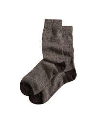 Fine Merino Wool Socks - Brown Marl: UK 8-11