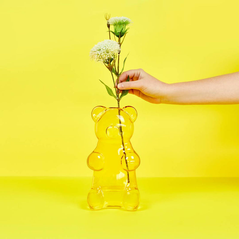 Balvi Yummy Bear Glass Vase Yellow Vase