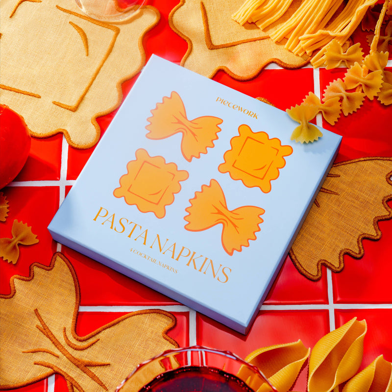 Pasta Cocktail Napkins - Set Of 4