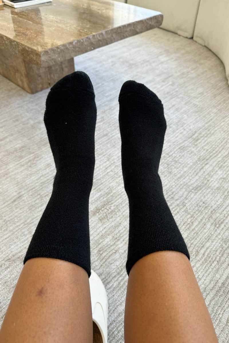 Extended Cloud Socks - Jet Black