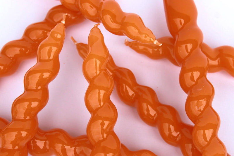 Spiral Taper Candles - 3 Pack - Tangerine