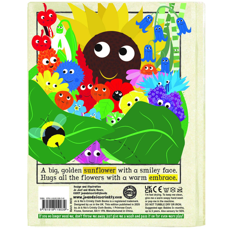 Crinkly Cloth Newspaper - Flowers And The Bee