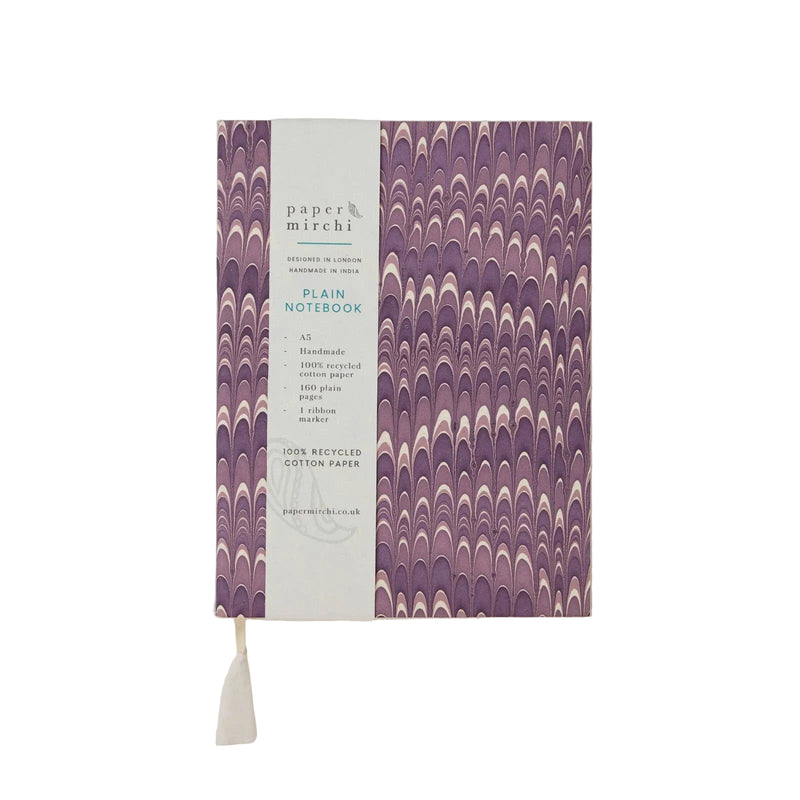 A5 Blank Notebook - Mini Scallops Lavender