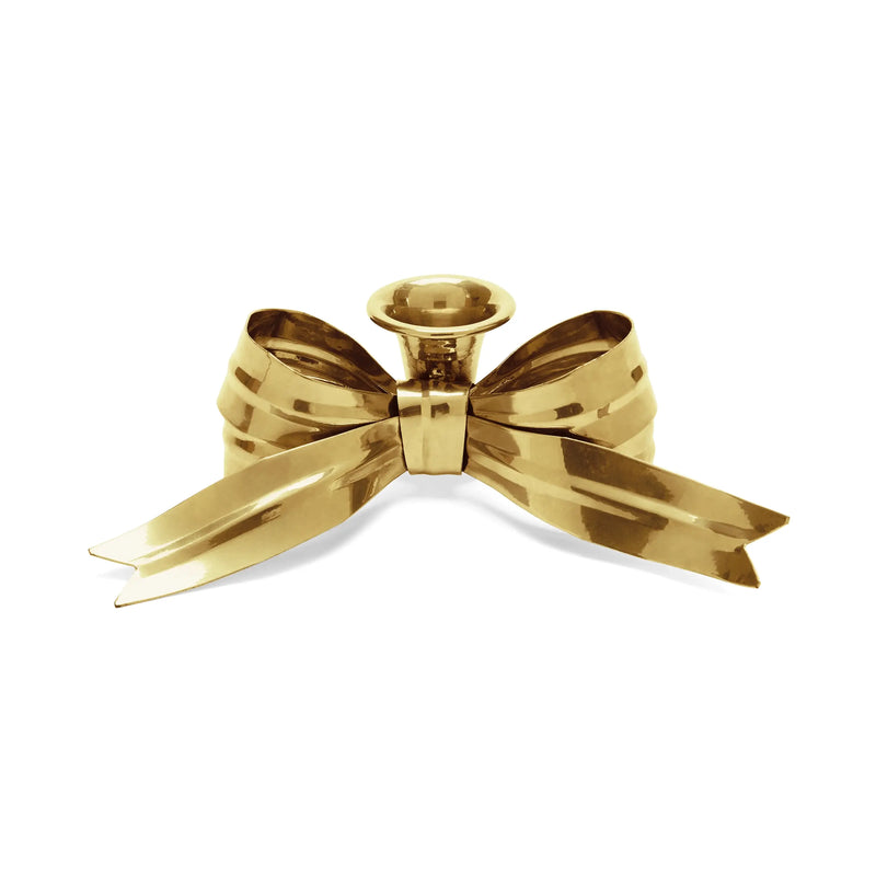 Brass Bow Candle Holder