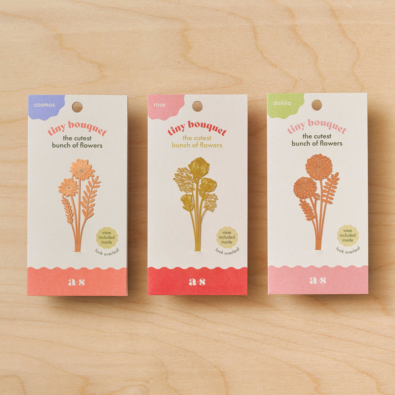 Dahlia Tiny Bouquet - Rose Gold