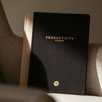 Productivity Planner Black - Time Tracking, Goals, Self-Care