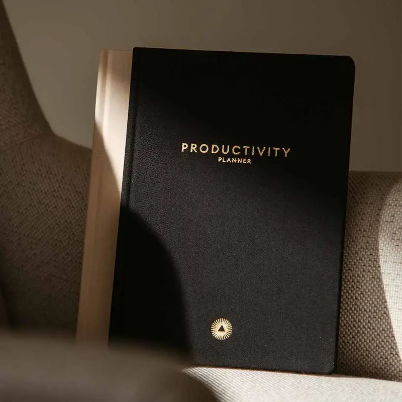 Productivity Planner Black - Time Tracking, Goals, Self-Care