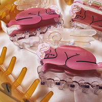 Cherub Angel Cute Christmas Hair Claw with Pink Hair