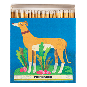 Whippet and Radishes Matches | Square Matchboxes