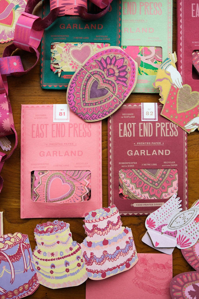 Sweet Hearts Sewn Garland