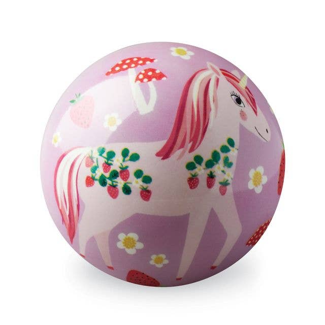 Crocodile Creek 4" Natural Rubber Ball Unicorn