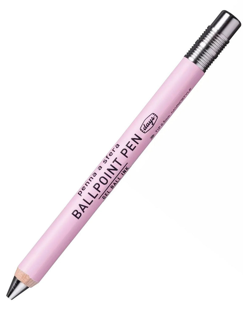 Mark's Days Gel Wooden Ball Pen - Pink