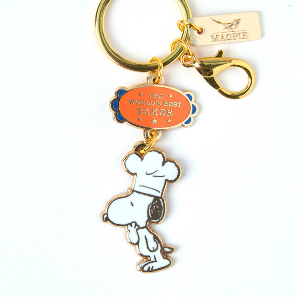Peanuts World's Best Baker Keyring