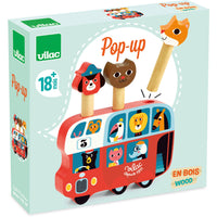 Wooden Pop-Up Bus Activity Toy